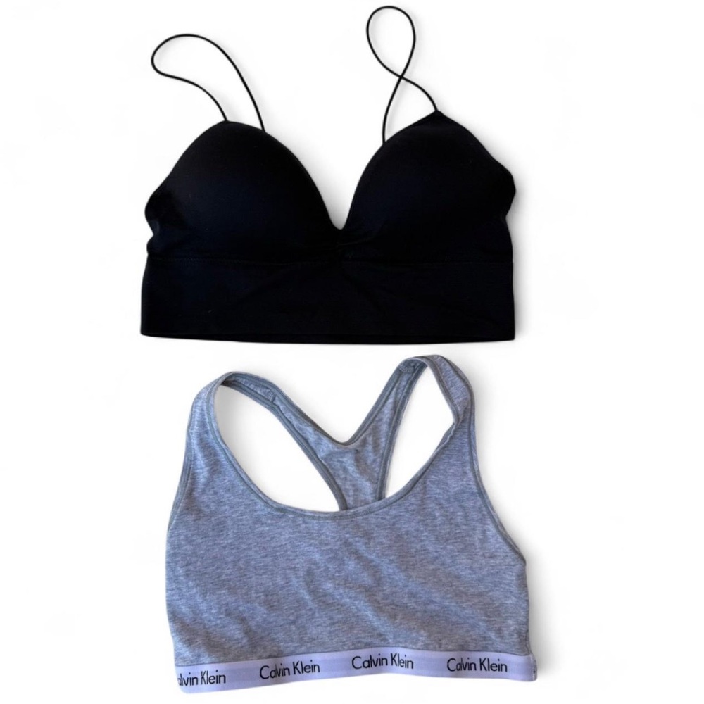 Calvin Klein Black and Gray Bras Intimates & Sleepwear